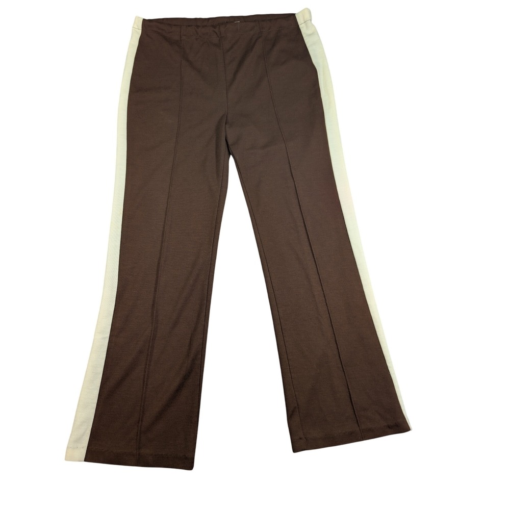 VTG White Stag ActionSports Straight Brown Cream Acrylic Polyester Pants Size 40